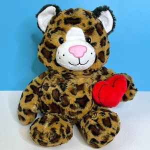 MTY Leopard Lovey w/ Valentines Day Heart‎ Cuddly 13" Plush Stuffed Animal Toy